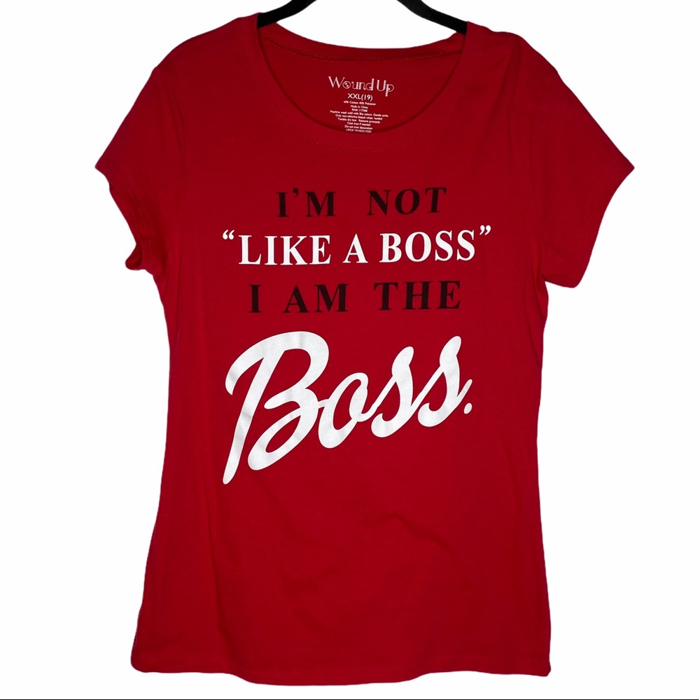 Wound UP Like A Boss Red Tee
